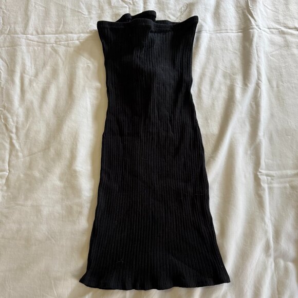 Black Strapless Mini Dress - Picture 2 of 4